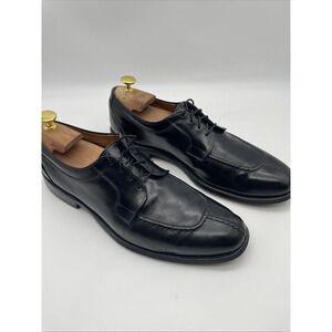 Allen Edmonds Brewster Men's 9.5 B Shoes Black Leather Lace Up Split Toe Oxfords